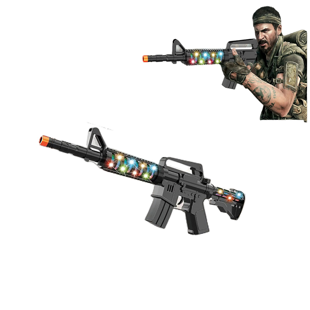 Children's fun simulation sound and light electric gun