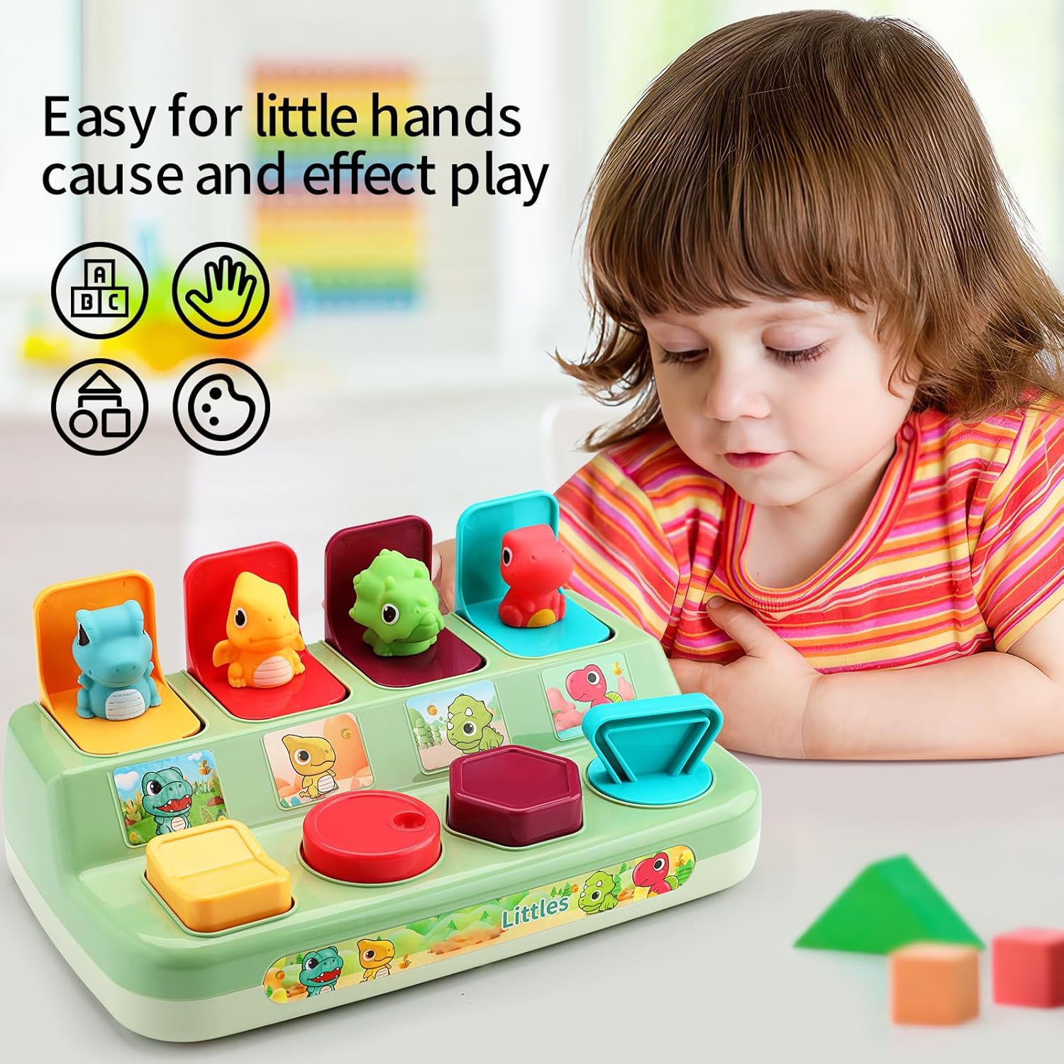 Hot selling dinosaur hide and seek surprise switch box infant early education educational toys 0-3 years old early education toys