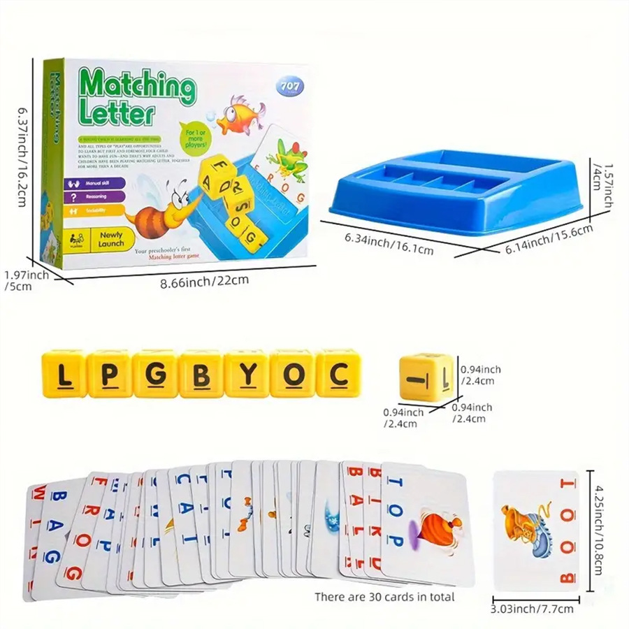 Early childhood educational board game English letter matching spelling letters happy learning English parent-child interactive toys