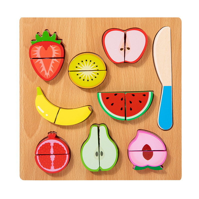 Wooden plane cut fruit and vegetable snacks cut fun wooden fruit cutting children's house kitchen toys