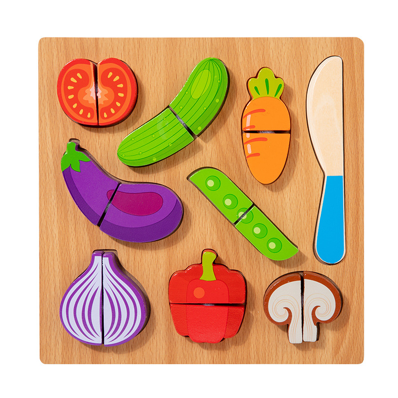 Wooden plane cut fruit and vegetable snacks cut fun wooden fruit cutting children's house kitchen toys