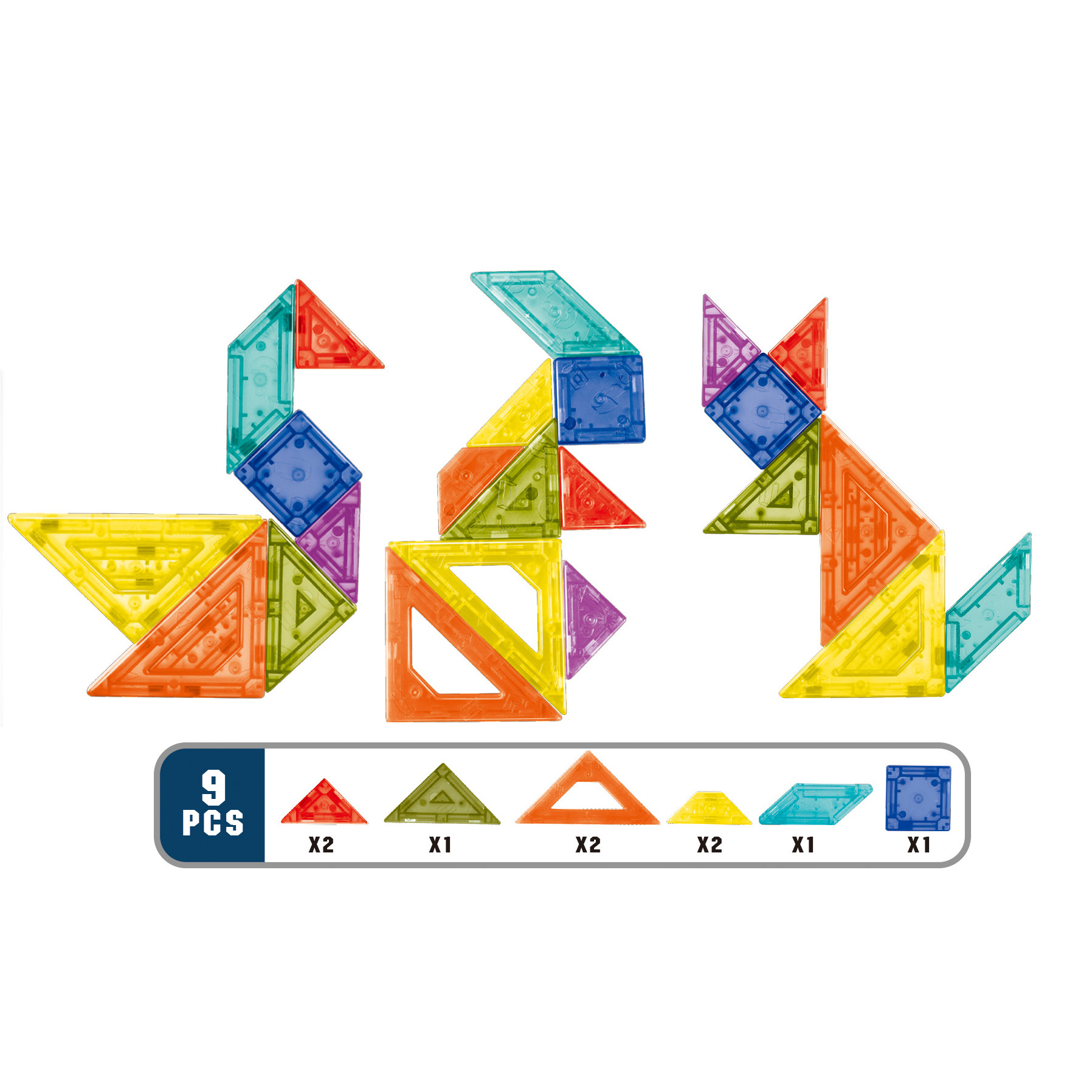 Early childhood toys wholesale 3D magnetic tangram puzzle magnetic puzzle educational children kindergarten enlightenment