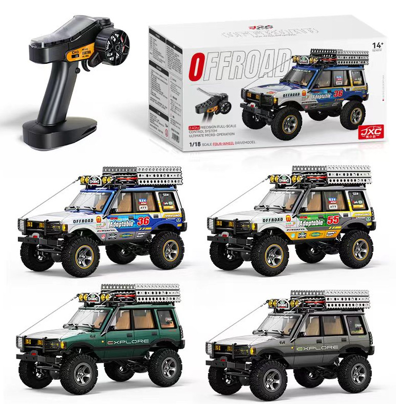 LR1801 Full Scale RC Off-Road Crawler 1:18 Lighted and Painted Dual-Speed ​​Four-Wheel Drive Simulation Model Car