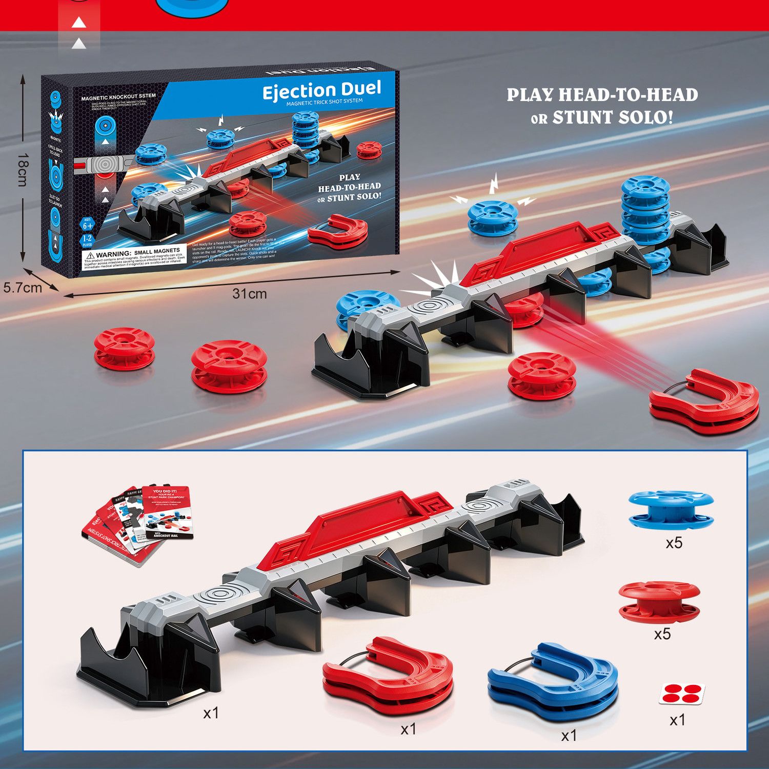 Ejection Duel – Magnetic Trick-Shot Flying Disc Battle Toy for Kids