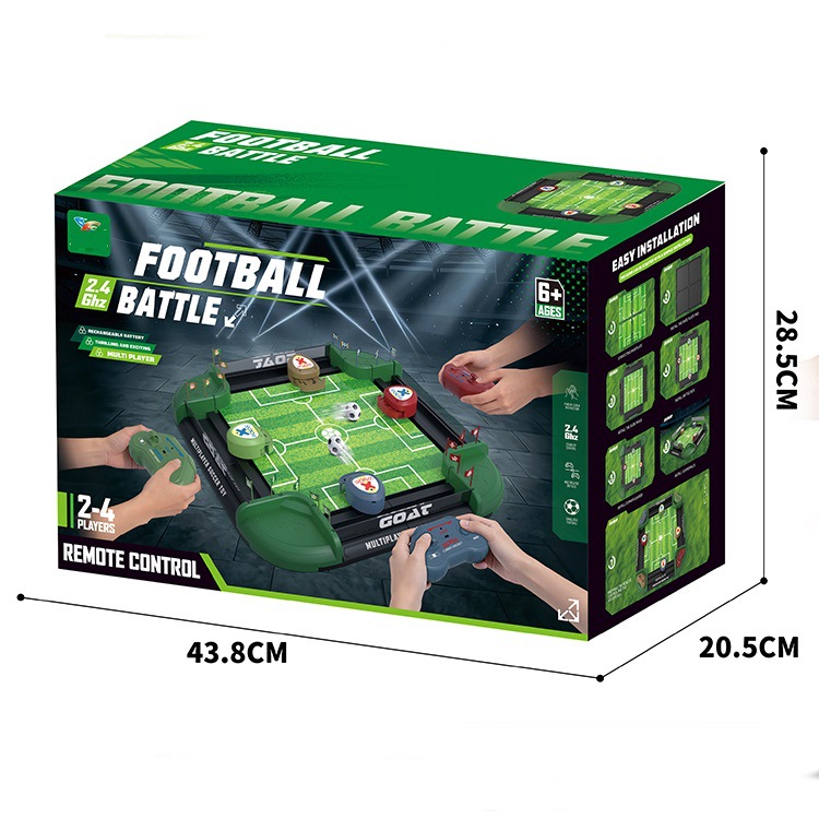 Best-selling remote-controlled tabletop soccer battle game—4-player competitive toy for parent-child interaction and educational fun.