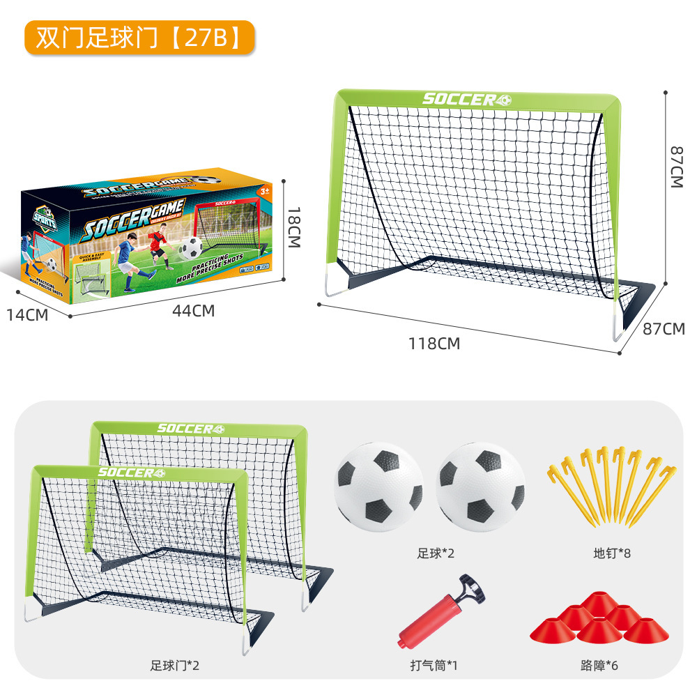 Best-selling foldable soccer goal for kids – portable outdoor toy for playing soccer on the lawn.