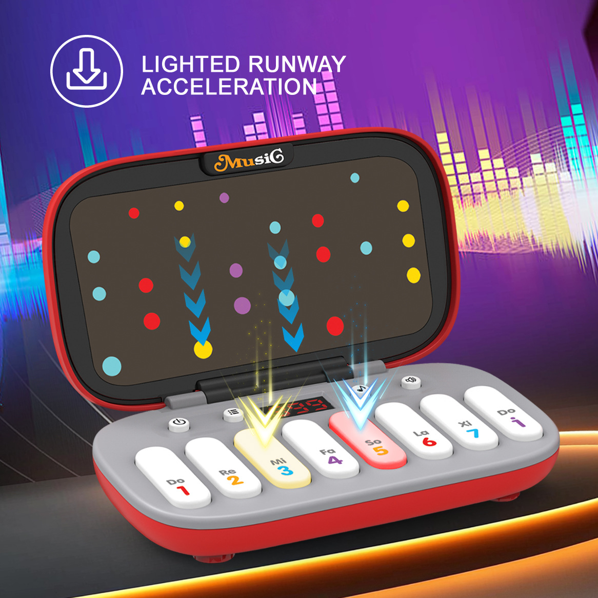 Rhythm Keyboard, Rhythm Master Piano Game Console, Portable Puzzle Game, Parent-Child Interactive Toy