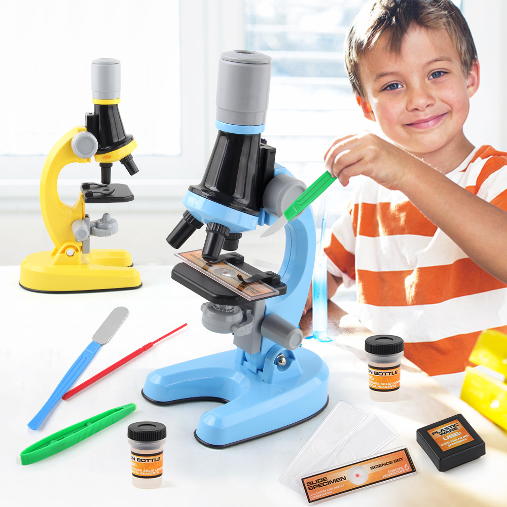 New upgraded children's microscope toy, science experiment set toy, microscope toy for elementary school students.