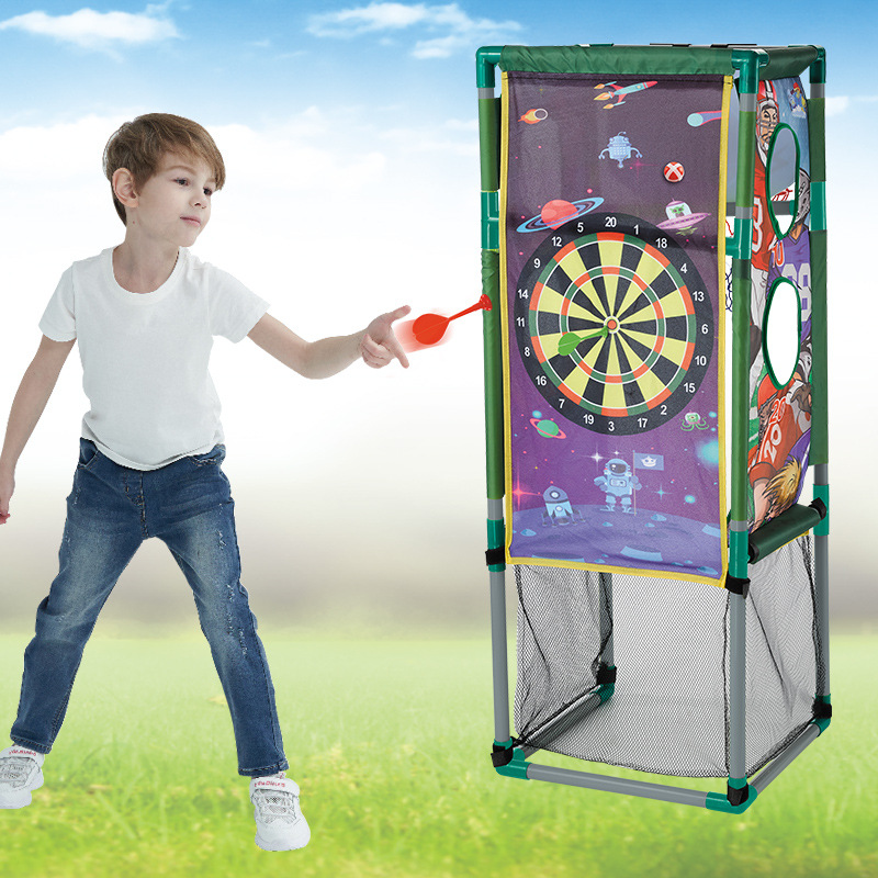 Children's soccer, rugby, throwing target, beanbag throwing, 5-in-1 multi-functional basketball hoop outdoor sports toy