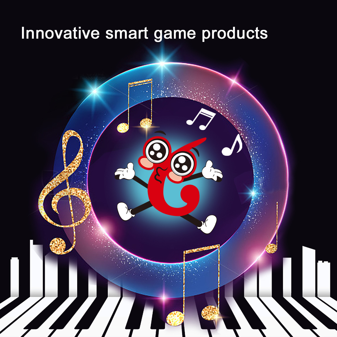 Rhythm Keyboard, Rhythm Master Piano Game Console, Portable Puzzle Game, Parent-Child Interactive Toy