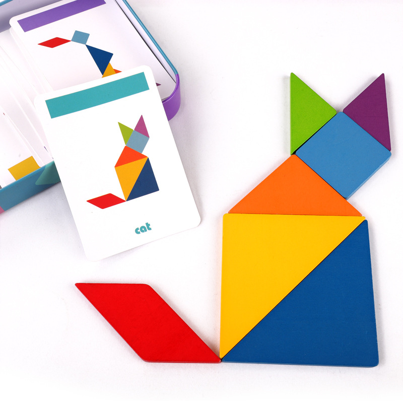 (Hot Selling) Tangram Set in Tin Box