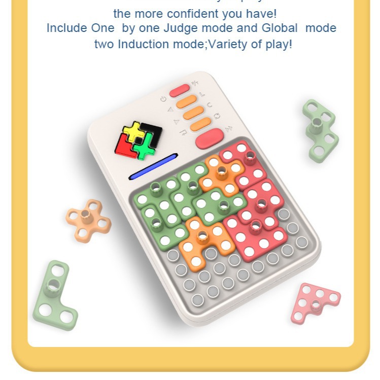 Hot-selling super building block educational electronic toy puzzle for babies, Huarong Road logic thinking training machine assembly toy
