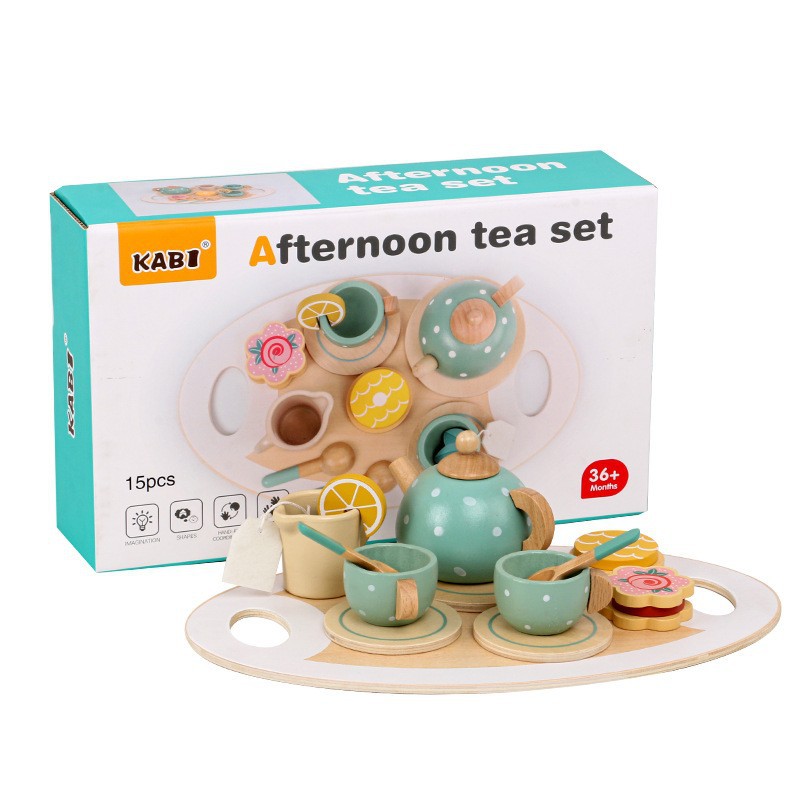 Wooden tea set for children's pretend play, 0.5KG