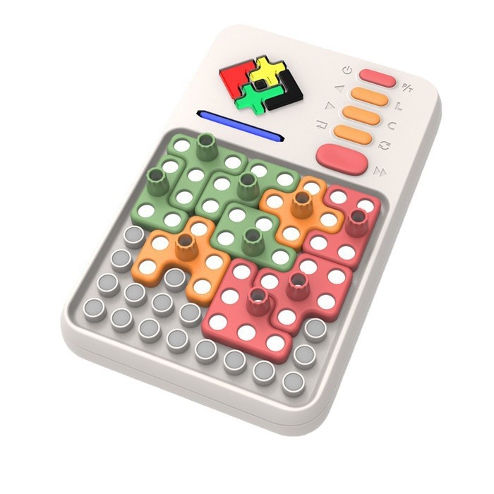 Hot-selling super building block educational electronic toy puzzle for babies, Huarong Road logic thinking training machine assembly toy