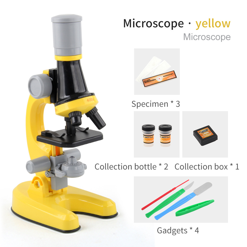 New upgraded children's microscope toy, science experiment set toy, microscope toy for elementary school students.
