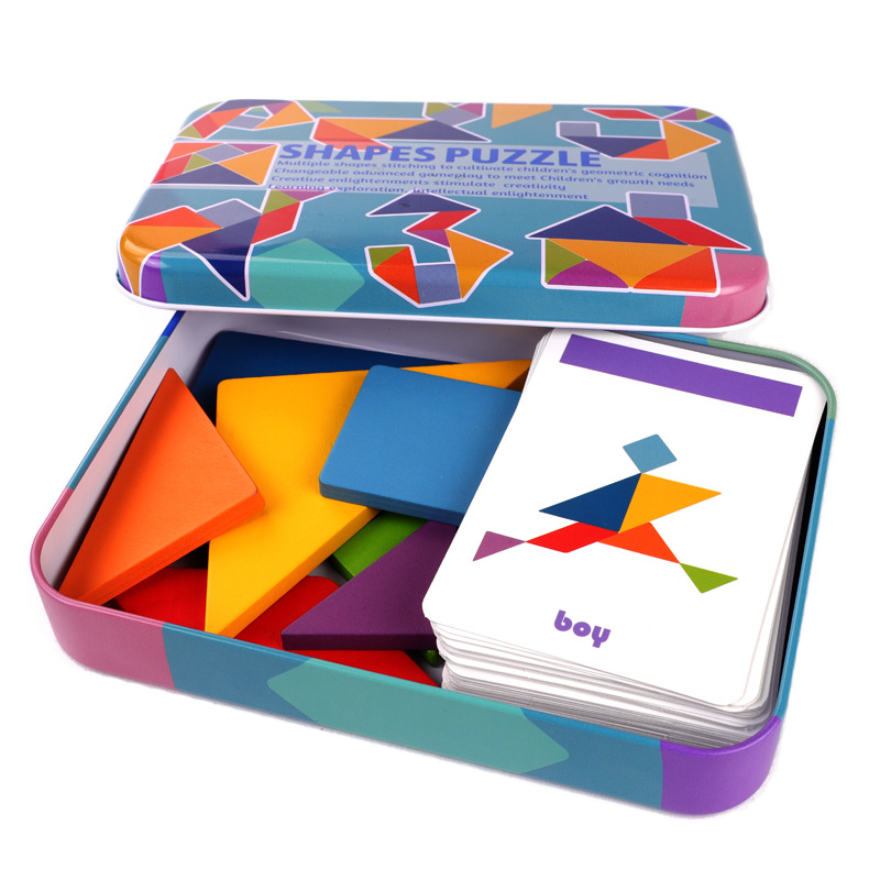 (Hot Selling) Tangram Set in Tin Box