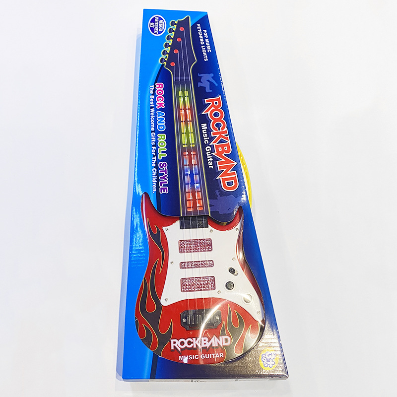 New Flashing Music Simulation Plucked Guitar ABS Light Music Guitar Children's Instrument Guitar