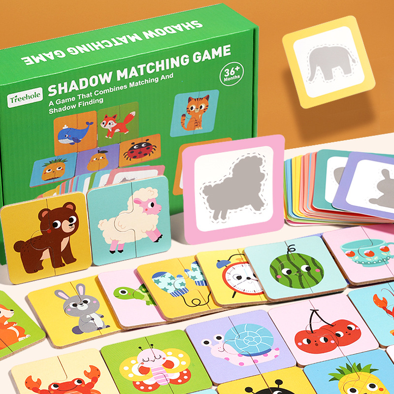 Shadow Pair Puzzle Animal Board Game Parent-child Interactive Card Game Children's Toy Thinking Concentration Puzzle