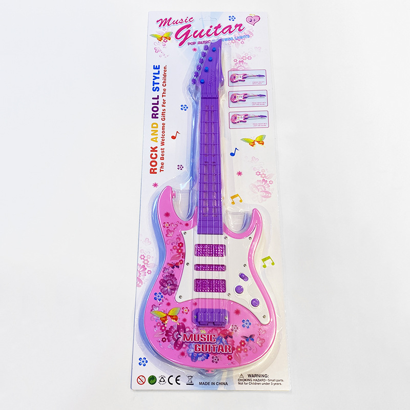 New Flashing Music Simulation Plucked Guitar ABS Light Music Guitar Children's Instrument Guitar