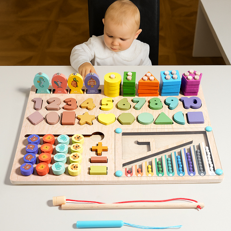 Hot-selling Montessori early education toys for babies and toddlers, including smart boards, puzzles, logarithmic boards, building blocks, and toys for girls and boys.