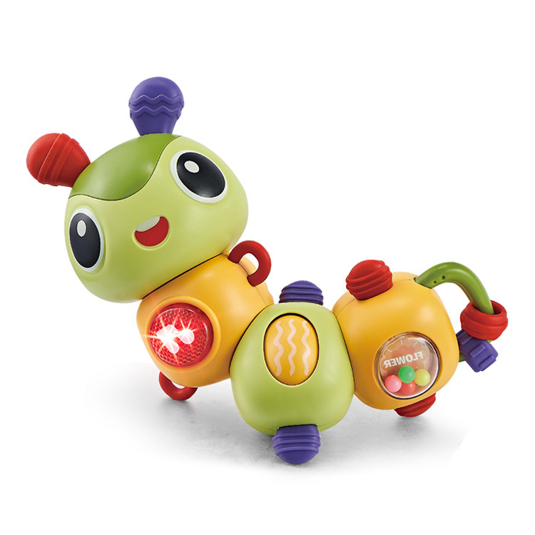 Infant and toddler sound and light spinning caterpillar educational toy with light and music baby fun early education toy