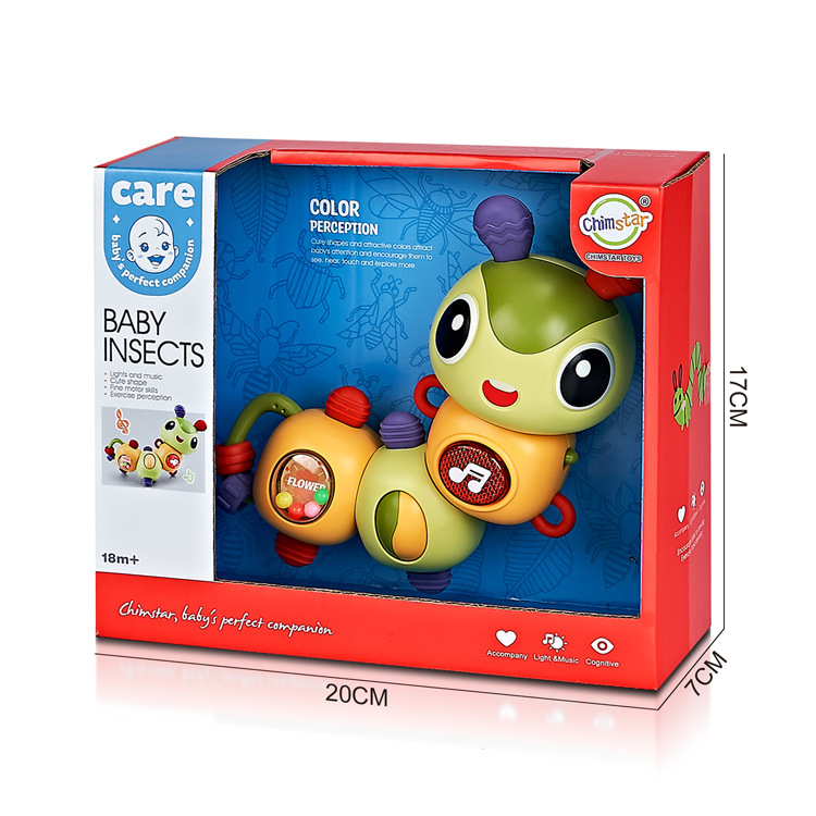 Infant and toddler sound and light spinning caterpillar educational toy with light and music baby fun early education toy