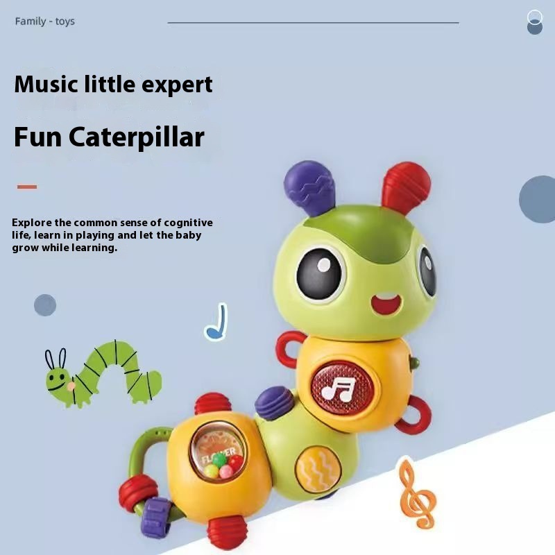 Infant and toddler sound and light spinning caterpillar educational toy with light and music baby fun early education toy