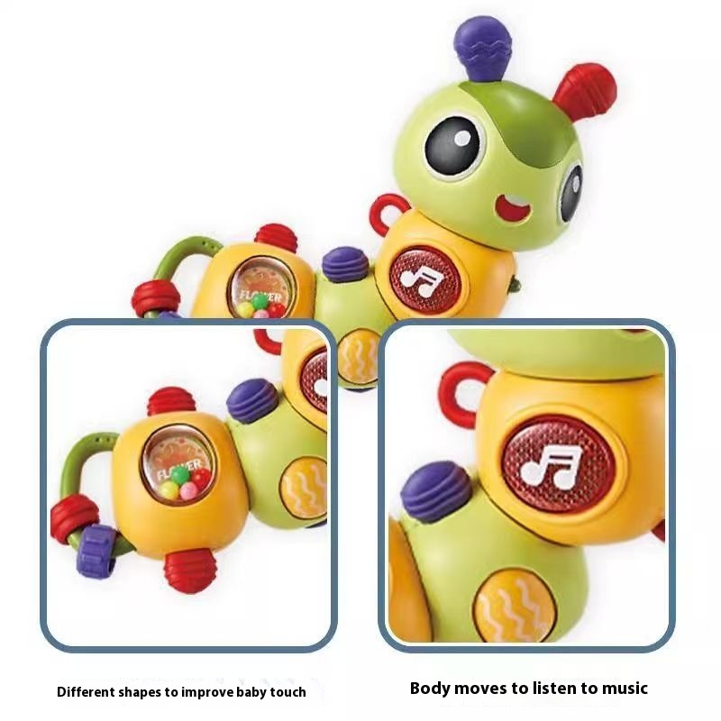 Infant and toddler sound and light spinning caterpillar educational toy with light and music baby fun early education toy