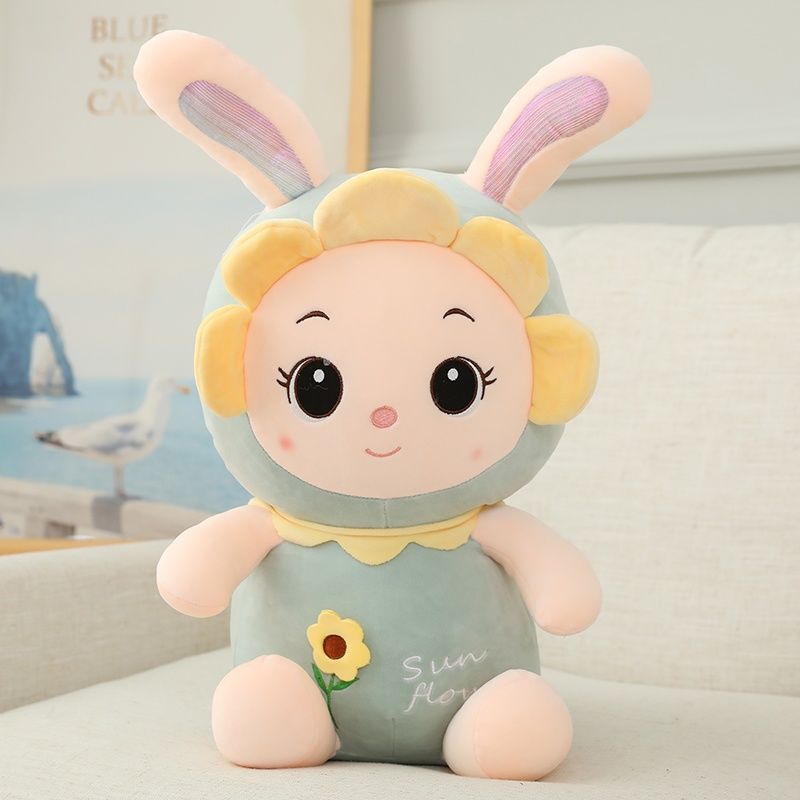 Hot sale long ear sun rabbit doll plush doll rabbit rag doll