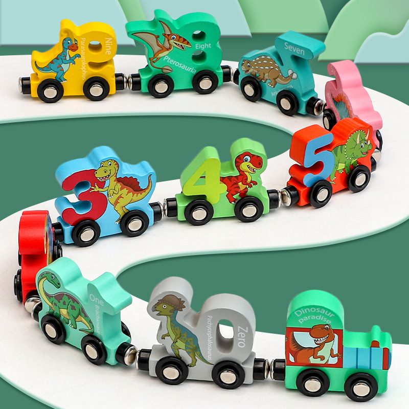 New products: 11 magnetic animals, vehicles, dinosaurs, vegetables and fruits, 4 small trains