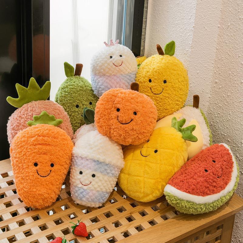 New 20cm fruit series plush toy pineapple strawberry watermelon doll