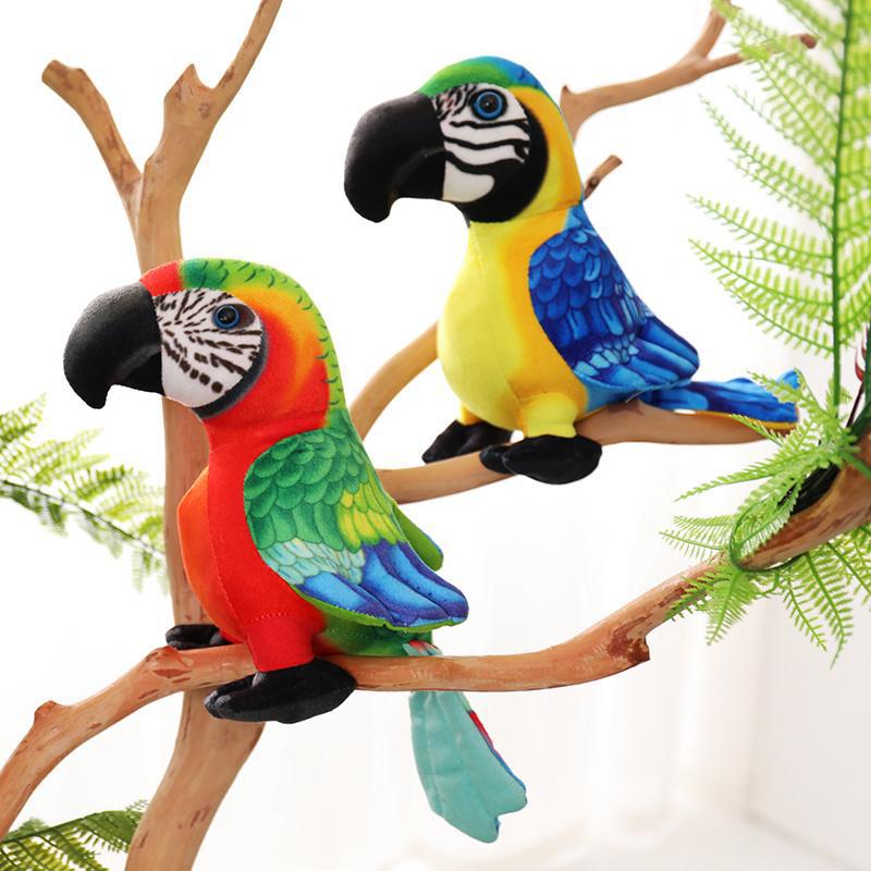 Simulation Parrot Plush Toy Cute Doll Doll Green Peacock Bird Colorful Decorative Doll Children Gift