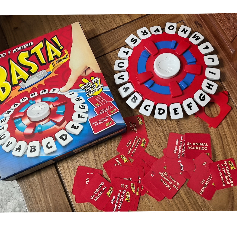 Juego de mesa con alfabeto loco, divertido juego de palabras en español, juguete para niños de ritmo rápido