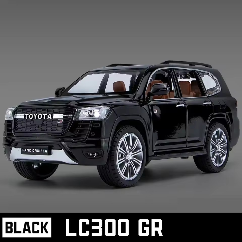 1:24 Toyota Land Cruiser LC300 GR -Alloy car model, high simulation vehicle, sound lights, pressure melting, car collection, children's toy