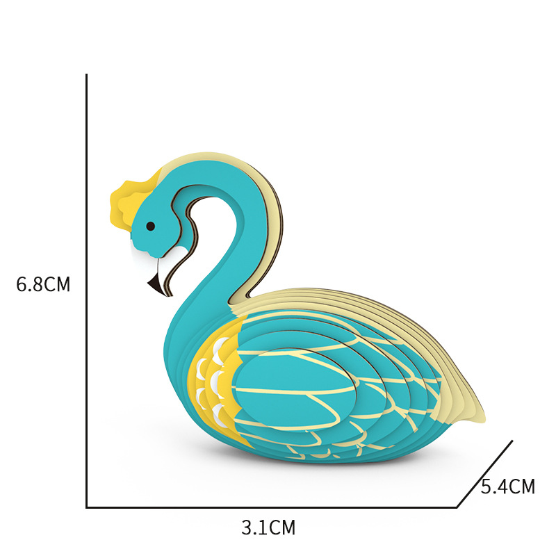 Fun Bird 3D Puzzle Paper DIY Children's Educational Toy Student Gift Parent-child Interactive Game