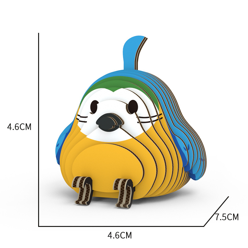 Fun Bird 3D Puzzle Paper DIY Children's Educational Toy Student Gift Parent-child Interactive Game