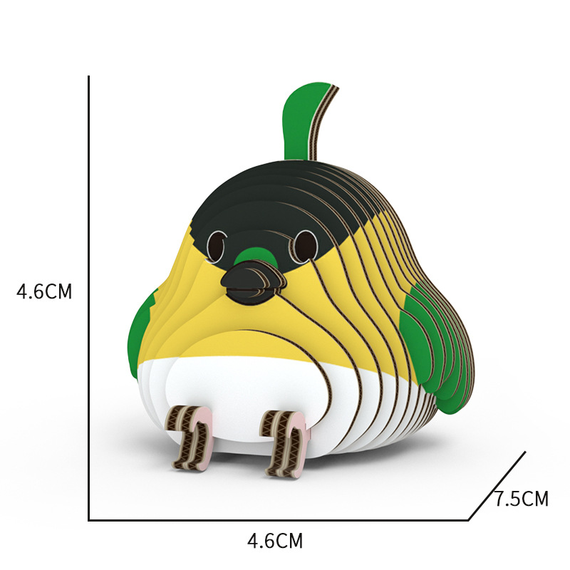Fun Bird 3D Puzzle Paper DIY Children's Educational Toy Student Gift Parent-child Interactive Game