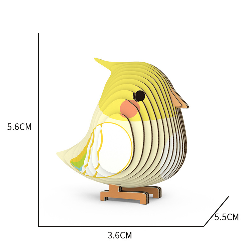 Fun Bird 3D Puzzle Paper DIY Children's Educational Toy Student Gift Parent-child Interactive Game