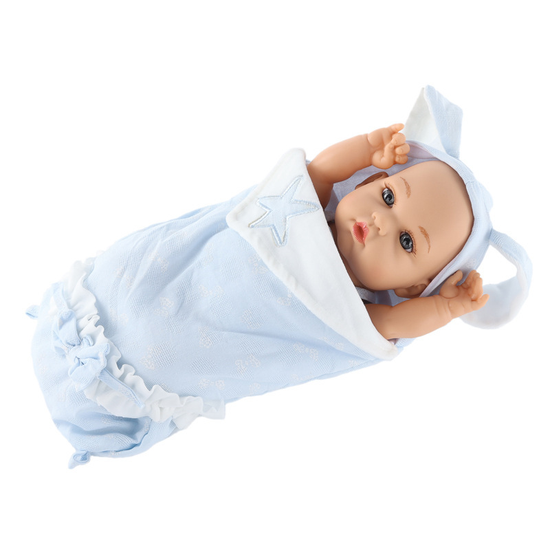 New 12-inch sleeping doll simulation baby reborn doll full body soft glue doll soothing sleeping doll