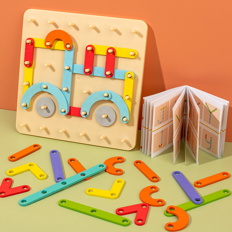 European CE and American CPC dual certification, versatile column toys, Montessori early childhood education, letter and number building blocks, shape matching puzzles