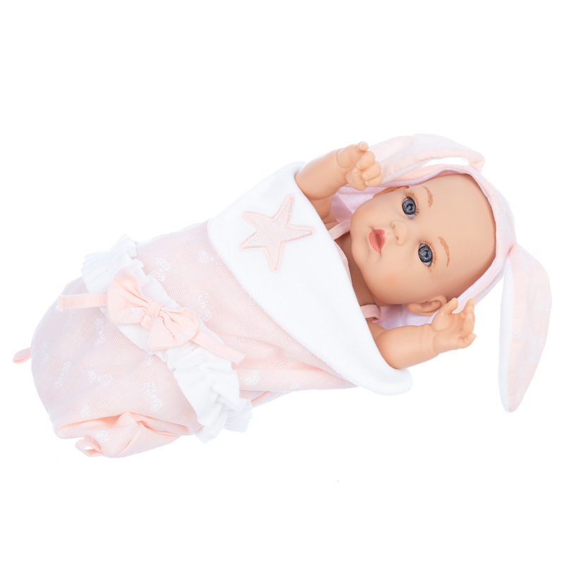 New 12-inch sleeping doll simulation baby reborn doll full body soft glue doll soothing sleeping doll