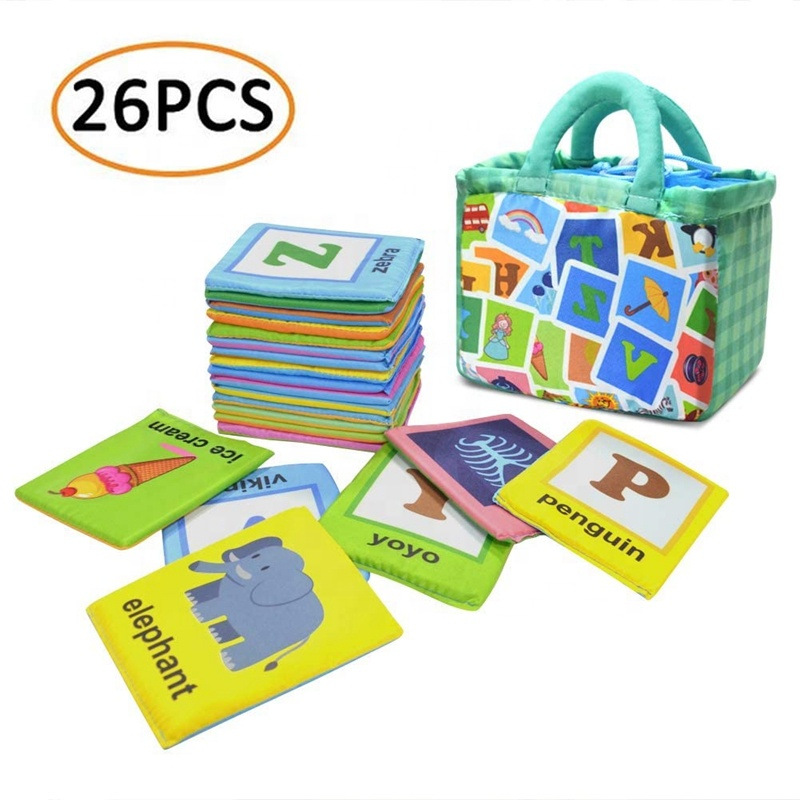 Children's 26 letters early childhood education cloth book cloth early childhood education puzzle learning letter cards 26 letter cloth cards