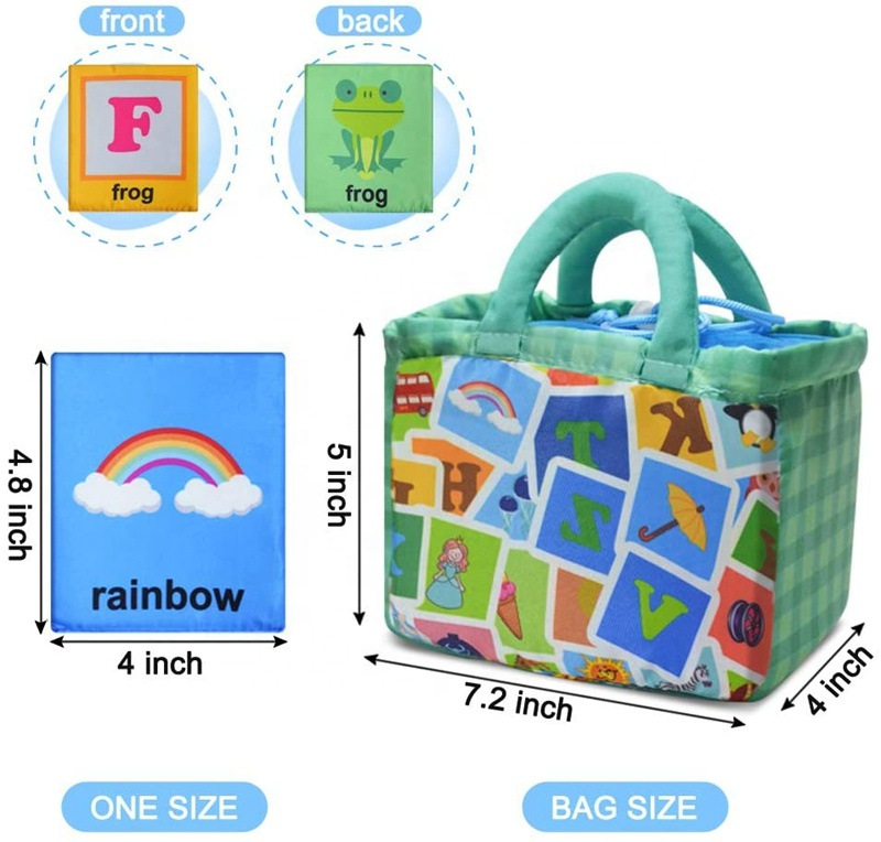 Children's 26 letters early childhood education cloth book cloth early childhood education puzzle learning letter cards 26 letter cloth cards