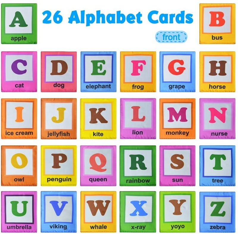 Children's 26 letters early childhood education cloth book cloth early childhood education puzzle learning letter cards 26 letter cloth cards