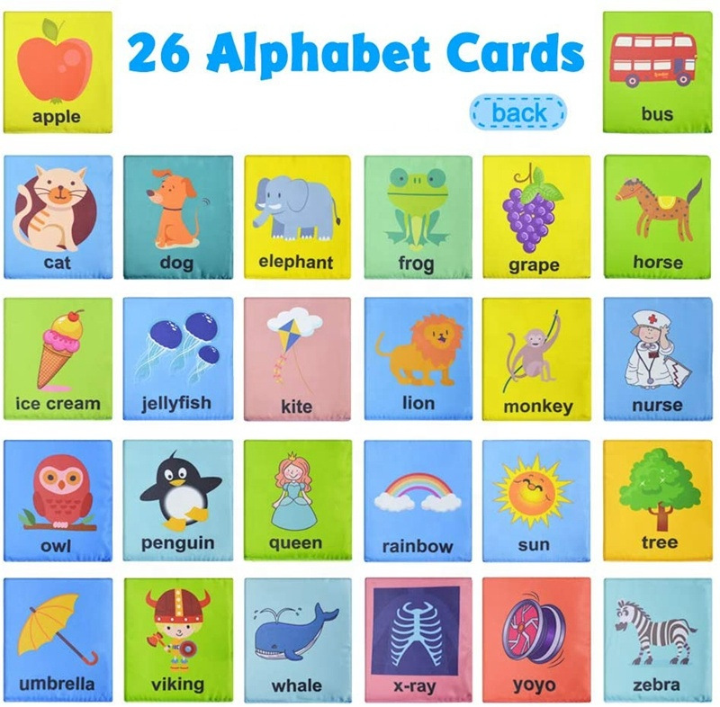 Children's 26 letters early childhood education cloth book cloth early childhood education puzzle learning letter cards 26 letter cloth cards