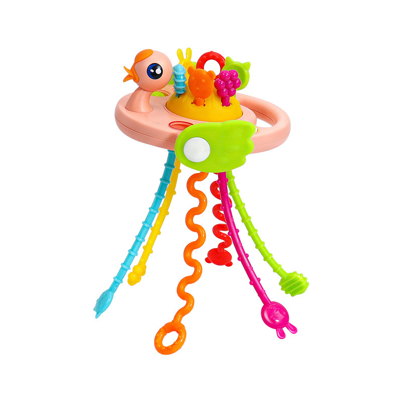 Hot-selling baby early education pull-along toys for brain development, head lifting, finger grasping, and puzzles.