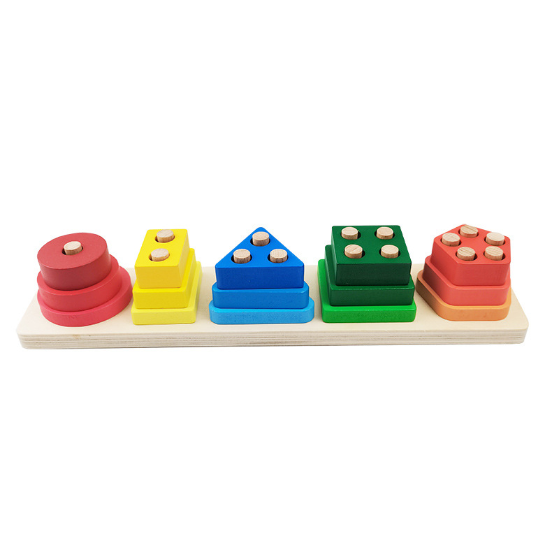 CE, EN71, CPC certified wooden pillar sets for children Montessori early childhood educational toys