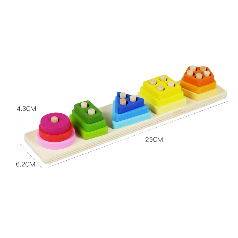 CE, EN71, CPC certified wooden pillar sets for children Montessori early childhood educational toys