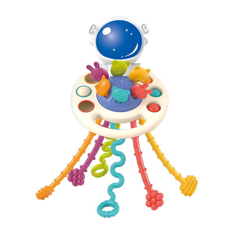 Hot-selling baby early education pull-along toys for brain development, head lifting, finger grasping, and puzzles.