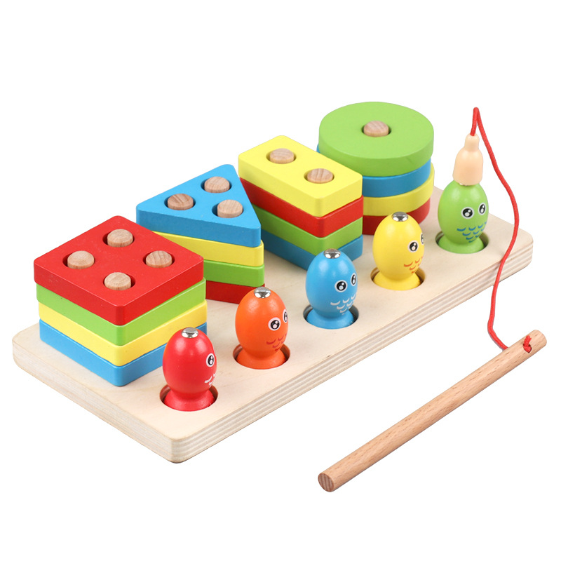 CE, EN71, CPC certified wooden pillar sets for children Montessori early childhood educational toys